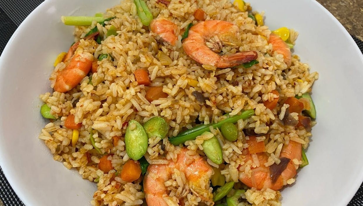 nasi goreng kampung dengan udang